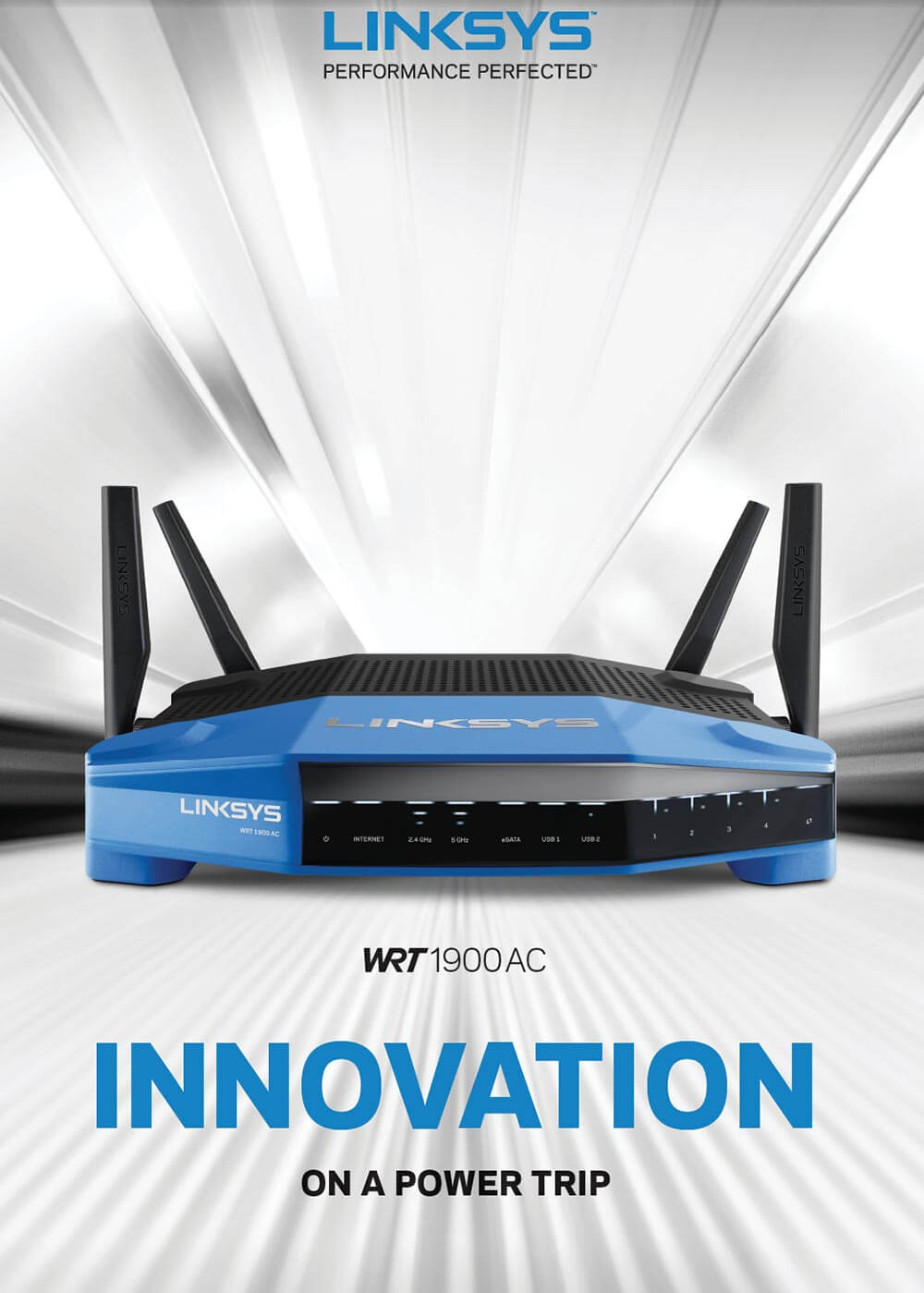 Linksys Promotional Image with Word "Innovation"
